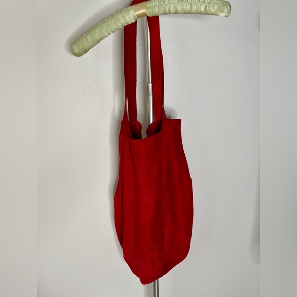 Super Soft Red Suede Bag - Picture 7 of 8